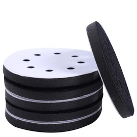 5 Inch 8 Holes Hook and Loop Soft Sponge Cushion Interface Buffer Pad, Soft Density Sanding Pads Sander Cushion Buffer Backing Pad for Automotive Woodworking Polishing, 6 Pack