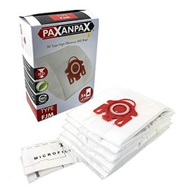 Paxanpax VB375H3D Compatible Miele FJM & H 3D Type SMS Vacuum Bags & Filter Kit (Pack of 5+2), White