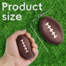 4Pcs Mini Foam Footballs Brown Football Stress Ball Squishy Football Party Favor Soccer Party Decoration