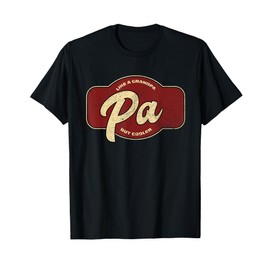 Pa Clothing for Grandpa Vintage Modern Black T-Shirt