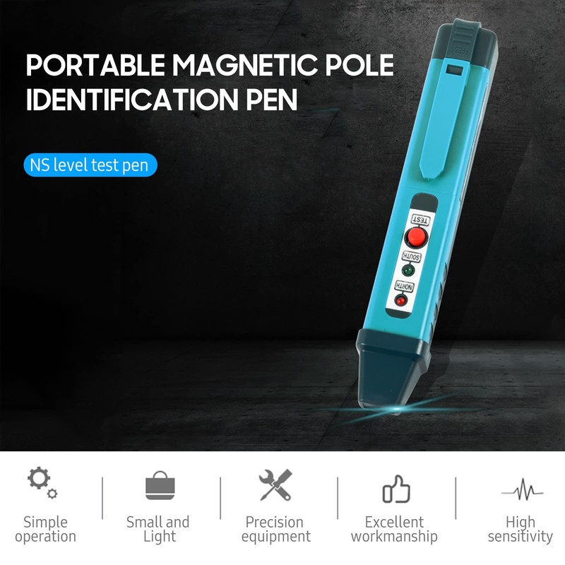 Polarity Tester, Mini Portable Magnetic Field Detector, Pen Magnet Tool,