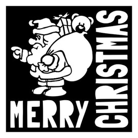 That Special Touch Merry Christmas Santa 6 in x 6 in Mask