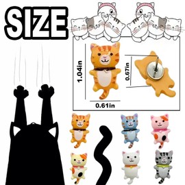 32pcs Cute Cat Push Pin Decorative Thumb Tacks Animal Push Pins for Photo Wall Maps Memo Note Bulletin Board or Cork Boards Multi-Functional Pushpin Tool Office Accessories.