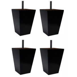 Home Elegance® 4 1/2" Espresso Dark Wood Tapered Sofa / Chair / Ottoman Legs [5/16"] - Set of 4