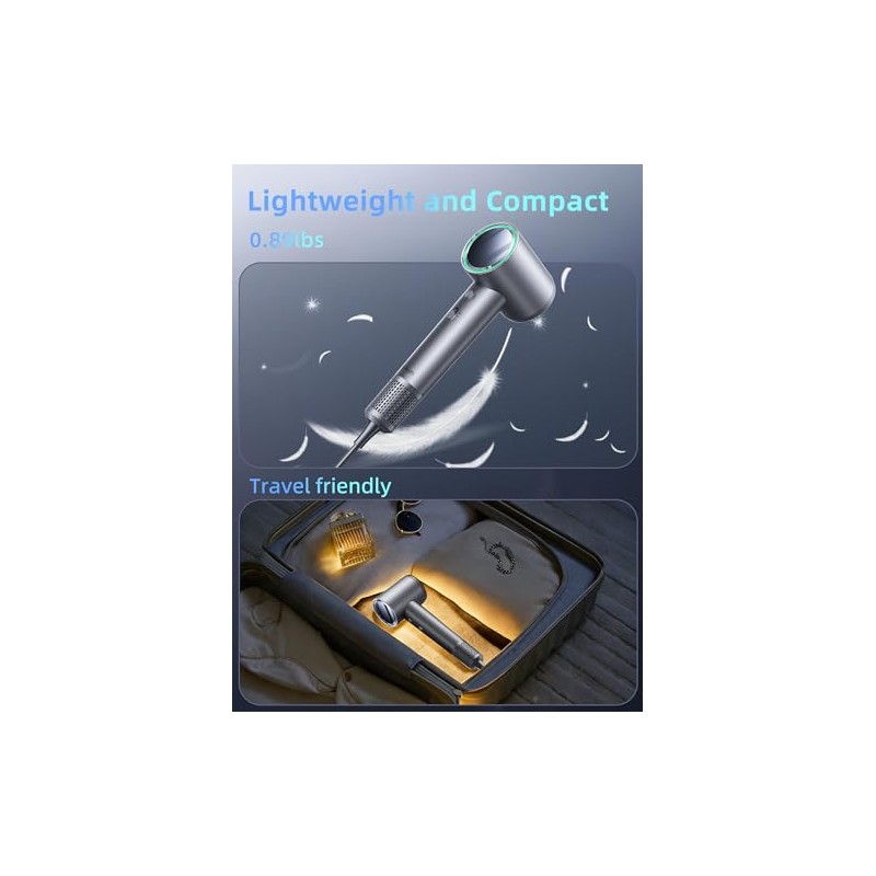 DRFLASH High-Speed Hair Dryer with Negative Ion Technology