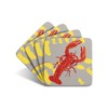 Lobster - Set of 4 Coasters - Leslie Gerry Animal