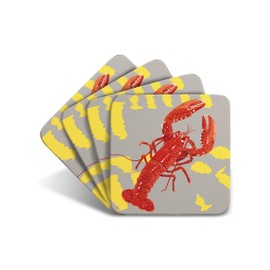 Lobster - Set of 4 Coasters - Leslie Gerry Animal Gifts