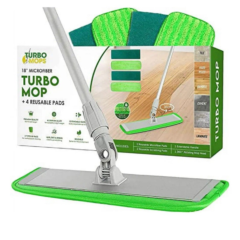Turbo Mop Microfiber Mop for Floor cleaning- Tile & Wood