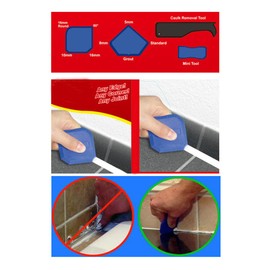 Silicone Sealant Finishing Tools - Silicone Smoothing Caulking Profile Line Joint Corner Tool with Caulk Remover Tool, Sealant Smoother Profiler Former Applicator Edger, 8 Piece