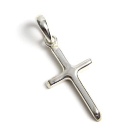 COSUMOSU 1.06inch Thin mini Cross 925 Sterling Silver Pendant Charm
