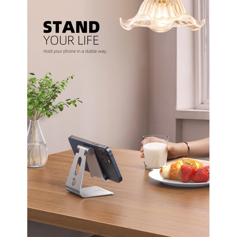 Lamicall A Ultra Thin Aluminum Alloy Phone Stand Adjustable Foldable