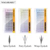 NAGARAKU Comic Wings Eyelashes, 96 Fans Wing Shape, Manga, Anime,
