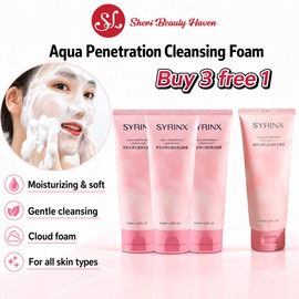 Syrinx Aqua Penetration Cleansing Foam 100ml Gentle Face Wash All Skin Type Moisturizing Soft Gentle Cleansing Cloud Foam Buy 3 Free 1