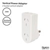 MaxEm Power 2 Socket Vert Hand Side Double Adaptor