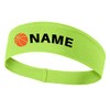 Basketball Name Printed Moisture Wicking Headbands - Lime