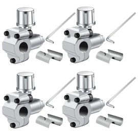Greluma 4 PCS Piercing Valve Sets BPV-31 Refrigerator Faucet Valve Compatible with 1/4", 5/16", 3/8" OD Pipe Hoses for Air Conditioners, HVAC