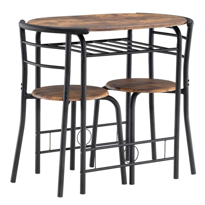 FCH 3 Piece Small Dining Table Set for 2, Oval