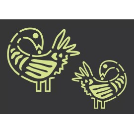 Stencils by Joanie Stencil Joanie 3",4" Sankofa Bird African American Ghana Boho Decor DIY Art Sign