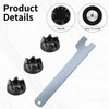 Blender Coupler,Replacement Blender Rubber Coupler Gear Clutch with Spanner,Blender Rubber