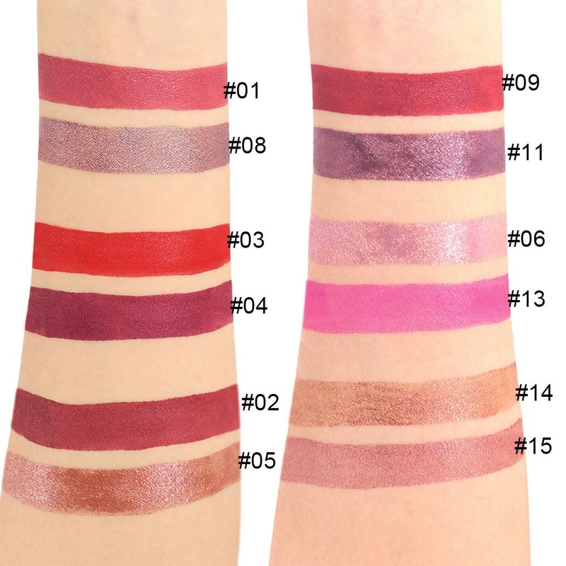 evpct 1Pcs Wine Red Matte to Glitter Liquid Lipstick Lip