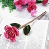 Beautiful Elegant Everlasting Gold Plated Rose Flower Valentine's Gift Red