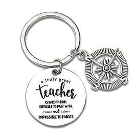 Teacher Appreciation Gifts Keychain for Women Men Graduation Gifts for Teachers from Student Christmas Birthday Gifts for Teacher - A Truly Great Teacher is Hard to Find Keychains