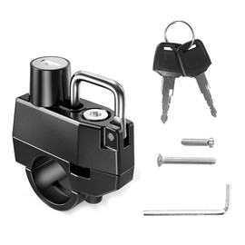 DFsucces Universal Helmet Lock for 22mm-28mm Handlebar Helmet Holder with Key and Special Wrench Anti-Theft Motorcycle Front Securing