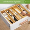 Purawood Kitchen Drawer Organizer - Expandable Utensil Drawer Organizer for