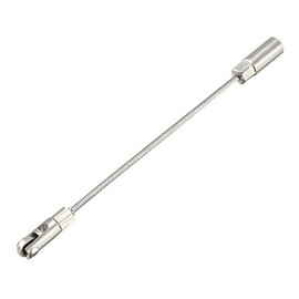 uxcell 117mm/4.61inch Flexible Fish Tape Replacement Leader Wire Cable Puller with Roller for 4mm Fish Tape Wire Puller