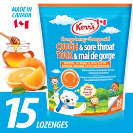 Kerr's Orange COUGH & Sore Throat Kids Lozenges 2x15 count