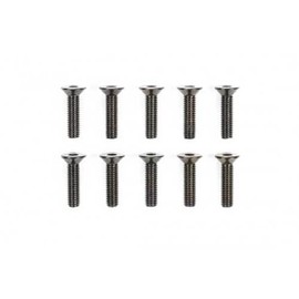 Tamiya 51631-000 RC Spare Parts No. 1631 SP.1631 0.1631 0.1 x 0.5 inches (3 x 12 mm) Steel Hex Countersunk Screws, 10 Pieces
