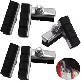 PNPGDYK Pack of 8 Bicycle Brake Rubber Brake Pads with Screws Road Bike MTB Brake Shoes Vintage Classic Car (40 mm x 10 mm)