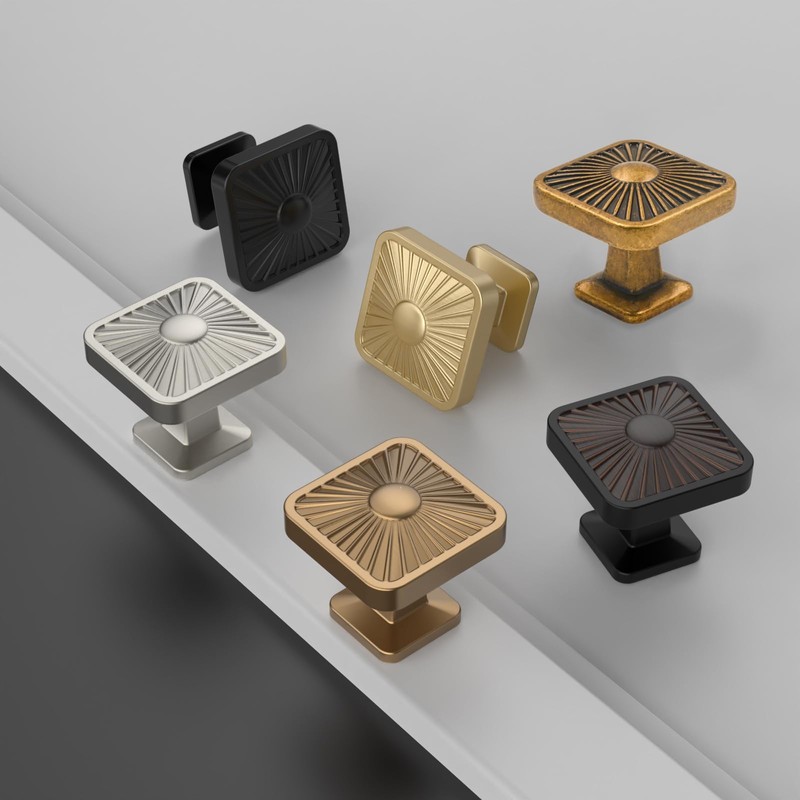 Asidrama 10 Pack Matte Black Kitchen Cabinet Knobs, Cabinet Knobs