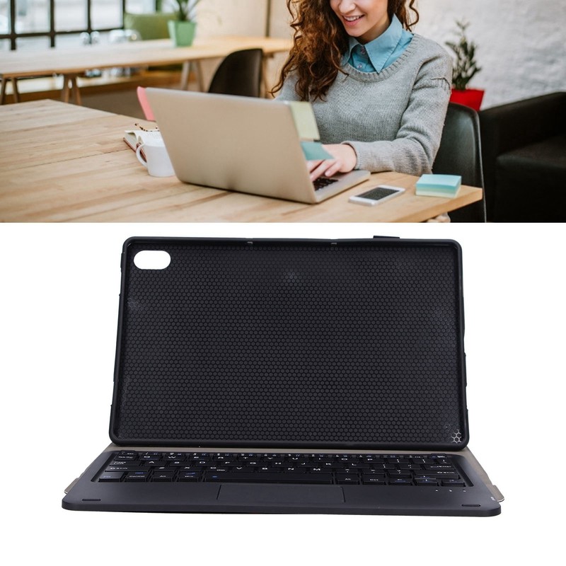 Wireless Keyboard Detachable Durable Computer Accessories with Artificial Leather CoverBlack