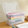 Plastic Pencil Box Case, 2 Pack, Clear, Crayon Box, Clear