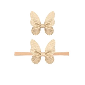 BBTDIN Baby Girls Butterfly Headband Bow Infant Toddler Bowknot Hair Band BBG02