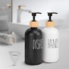 HarJue Glass Soap Dispenser Set, Refillable Dish Soap Pump Dispenser,
