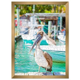 Poster Palooza 20x30 Jigsaw Puzzle Frame Kit - Kit Includes Puzzle Glue Sheets, Bronze Wood Puzzle Frame, UV Acrylic, Backing, Hanging Hardware