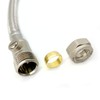 2X WRAS Approved 900mm 15mm Compression with Isolation Valve x