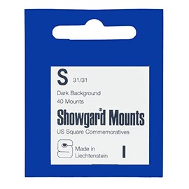 Showgard Pre-Cut Black Stamp Mounts Size S31/31