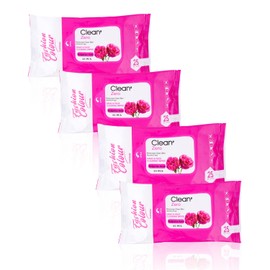 Fashion Colour Platinum Clean It Zero Hand, Face Cleaning Wipes, 25 Wipes, Wet Wipes (Bulgarian Rose, 25N) Pack of 4