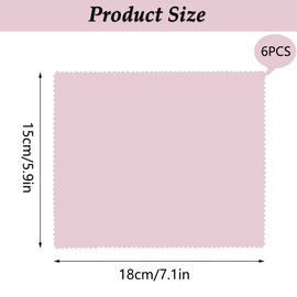 Brillenputztuch Microfaser Brillenputztücher Bildschirmreiniger Tücher Für Brillen, Bildschirme, Tabletten, GläSer, 6er Pack (15 X 18 Cm), （Rosa）