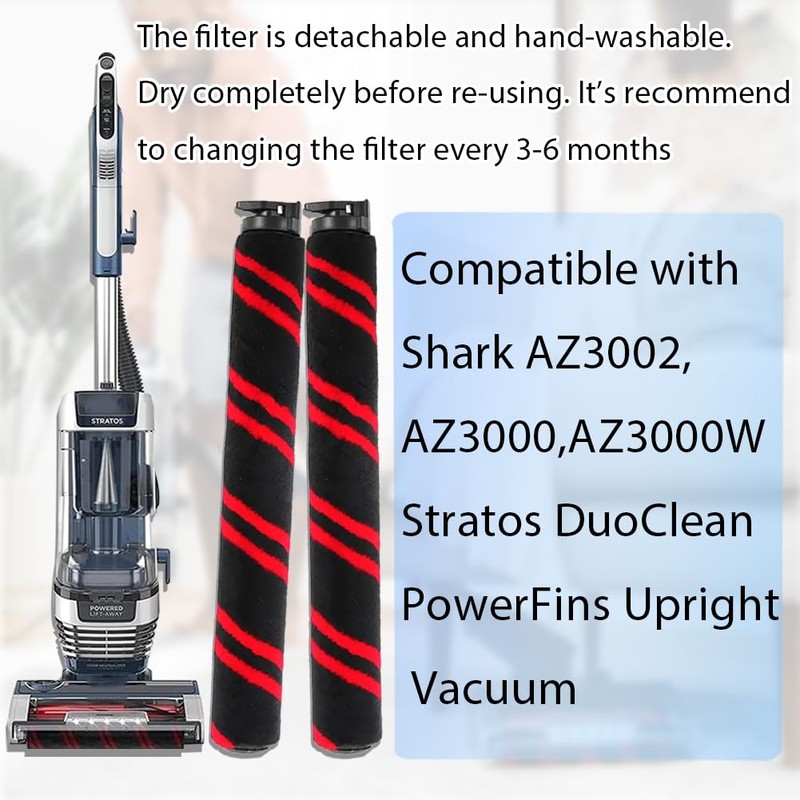 Ytaland 2 Pack Brush Roller Replacement Compatible with Shark Stratos