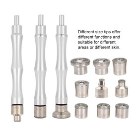 9 Pcs of Diamond Tips, Diamond Microdermabrasion Heads, Replacement Dermabrasion Tips with Stainless Steel Filter Handle, Beauty Machine Accessory Set for Face Care, 8.6 x 6.3 x 5.1in