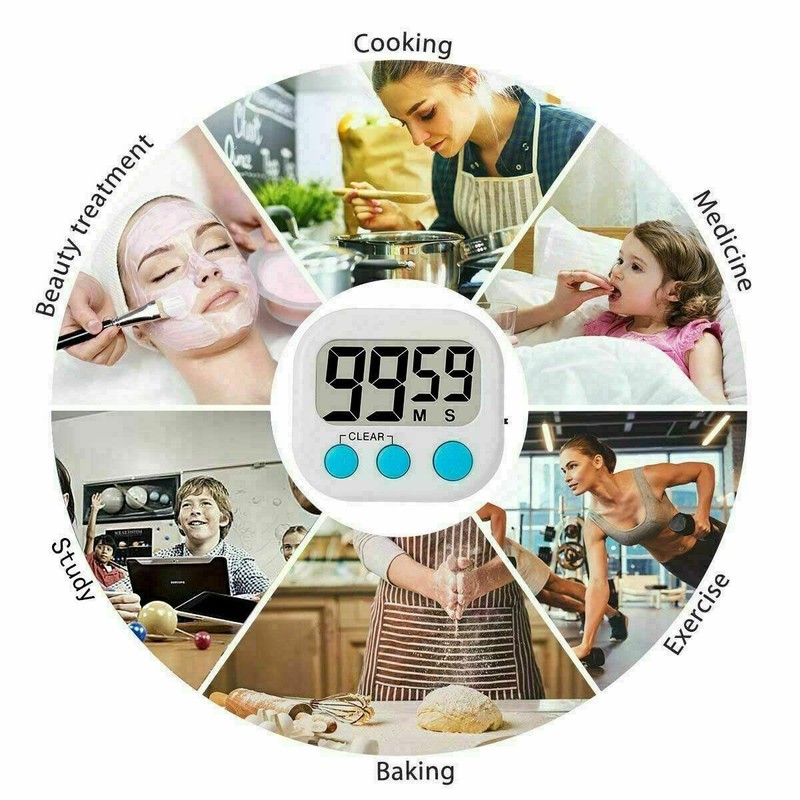 London Express Kitchen Timers for Cooking, Magnetic Countdown Clock With