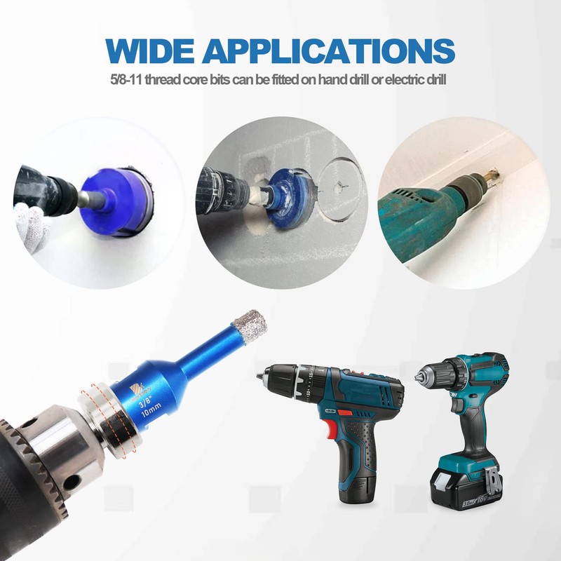 BRSCHNITT Core Drill Bit Arbor Adapter, 2pcs 5/8"-11 Thread to