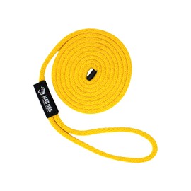 5/8" x 10' Yellow Solid Braid Nylon Dock Line - Made in USA