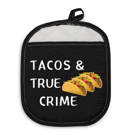 BDPWSS Taco Pot Holder with Pocket Tacos & True Crime Gift Taco Lover Gift Taco Party Gift Mexican Food Lover Gift (Tacos True PHCA)