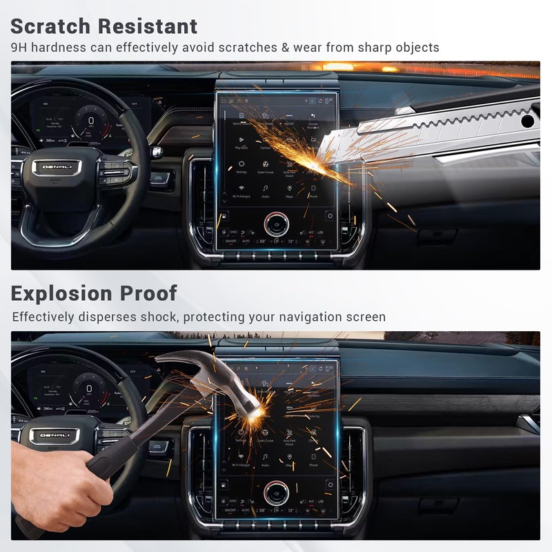 2025 Yukon Rear Media Screen Protector Glass for 2025 GMC