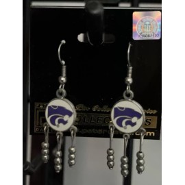 Kansas State dangle earrings